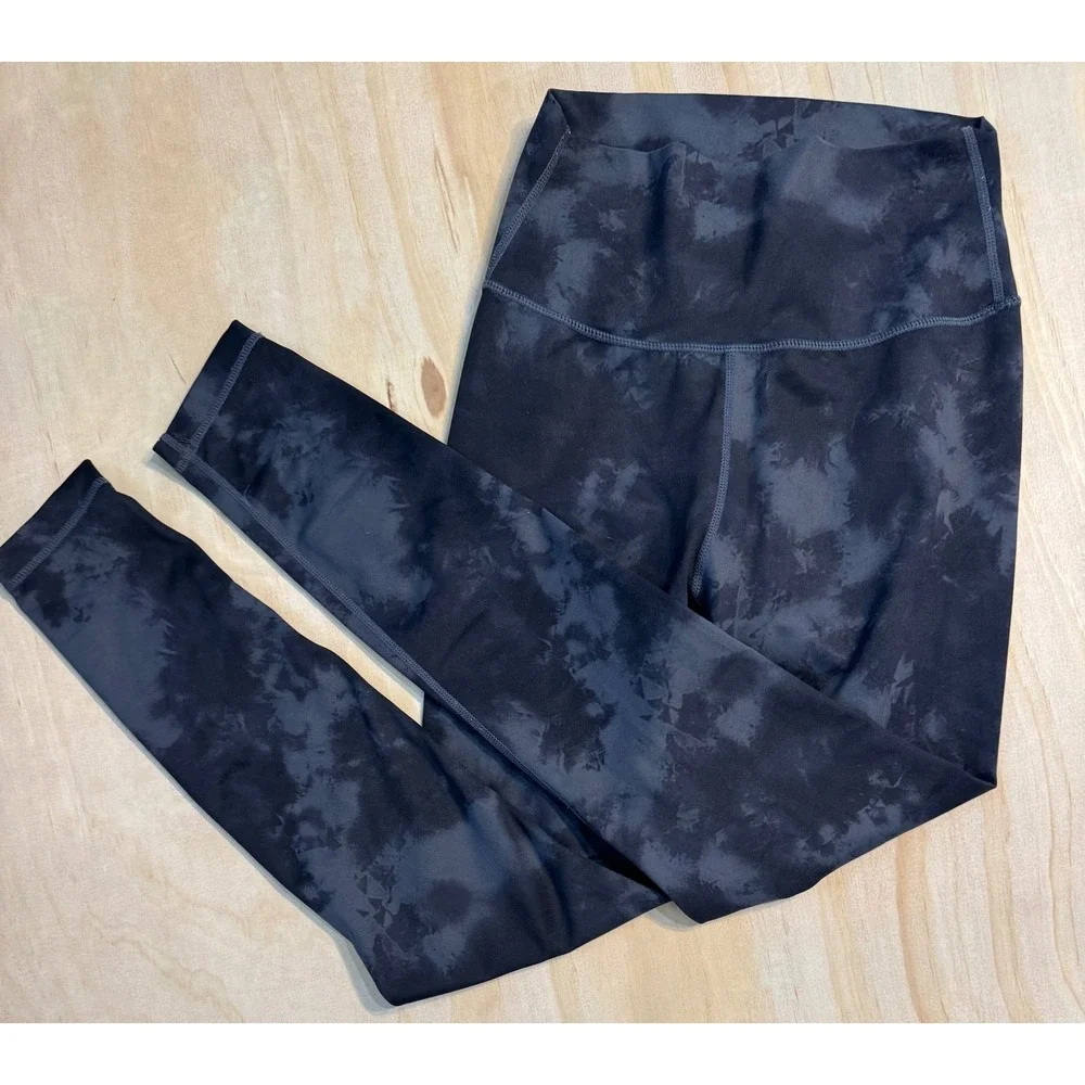 Allfenix Tie Dye Leggings Small High Waisted Boho Athleisure Gymcore Trendy Yoga